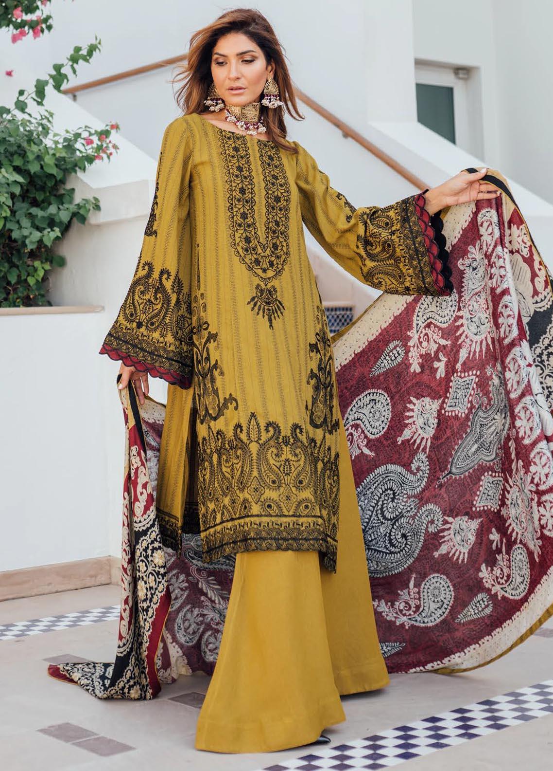 Saira Rizwan Embroidered Cotton Karandi Suit Unstitched 3 Piece 03 ZAREEN - Winter Collection