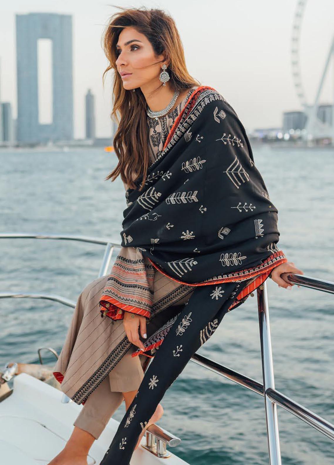 Inayat By Ajr Embroidered Net Suit Unstitched 3 Piece AJR24IWD-05 Rosabella - Formal Collection main image 1