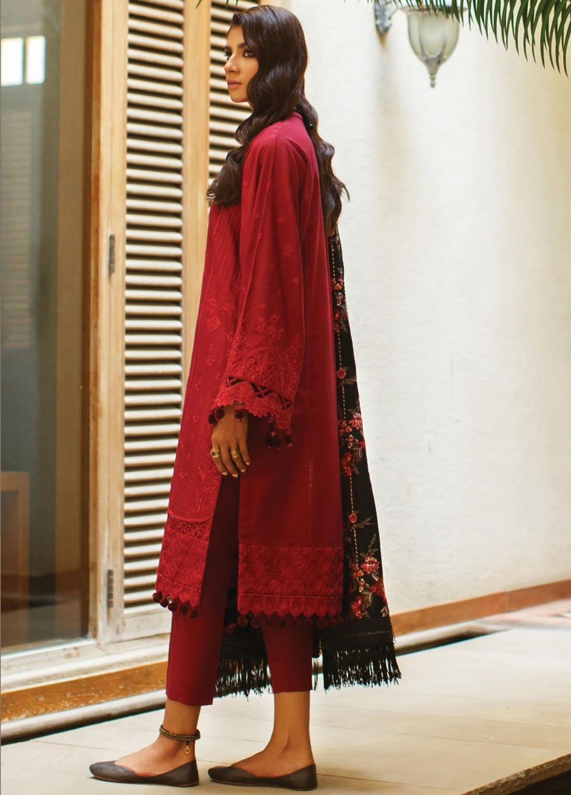Baroque Embroidered Khaddar Suit Unstitched 3 Piece BQKW21 02 - Winter Collection