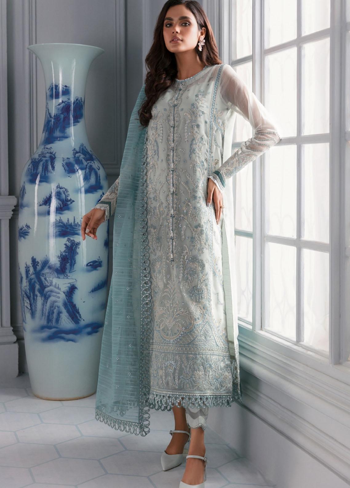 Iris by Jazmin Embroidered Chiffon Suit Unstitched 3 Piece JZIW21 D - 02 - Formal Collection