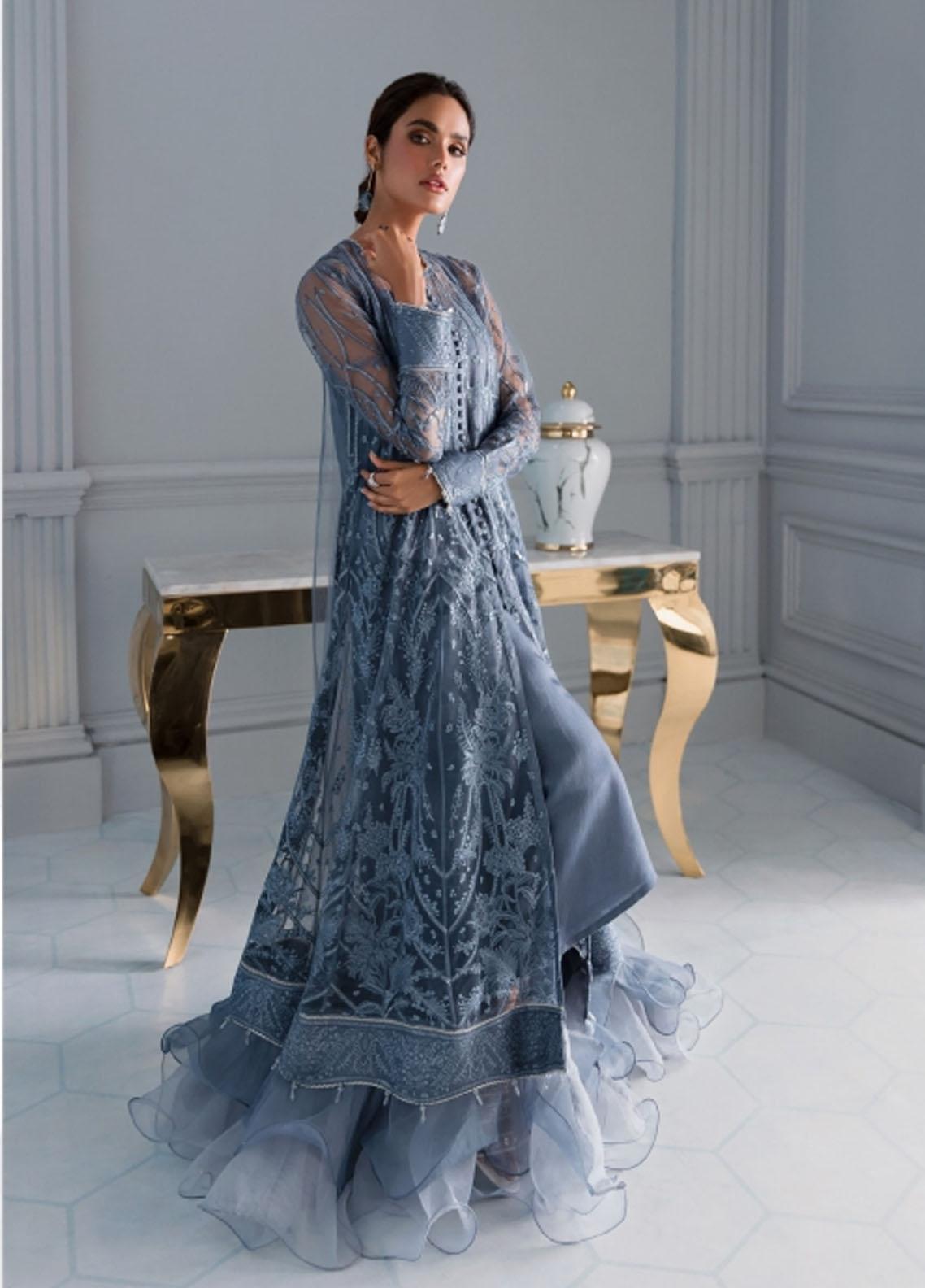 Iris by Jazmin Embroidered Net Suit Unstitched 3 Piece JZIW21 D - 10 - Formal Collection