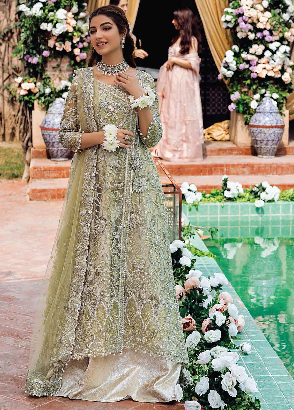Dhee Rani By Mushq Embroidered Net Suit Unstitched 3 Piece 07 Leela - Wedding Collection