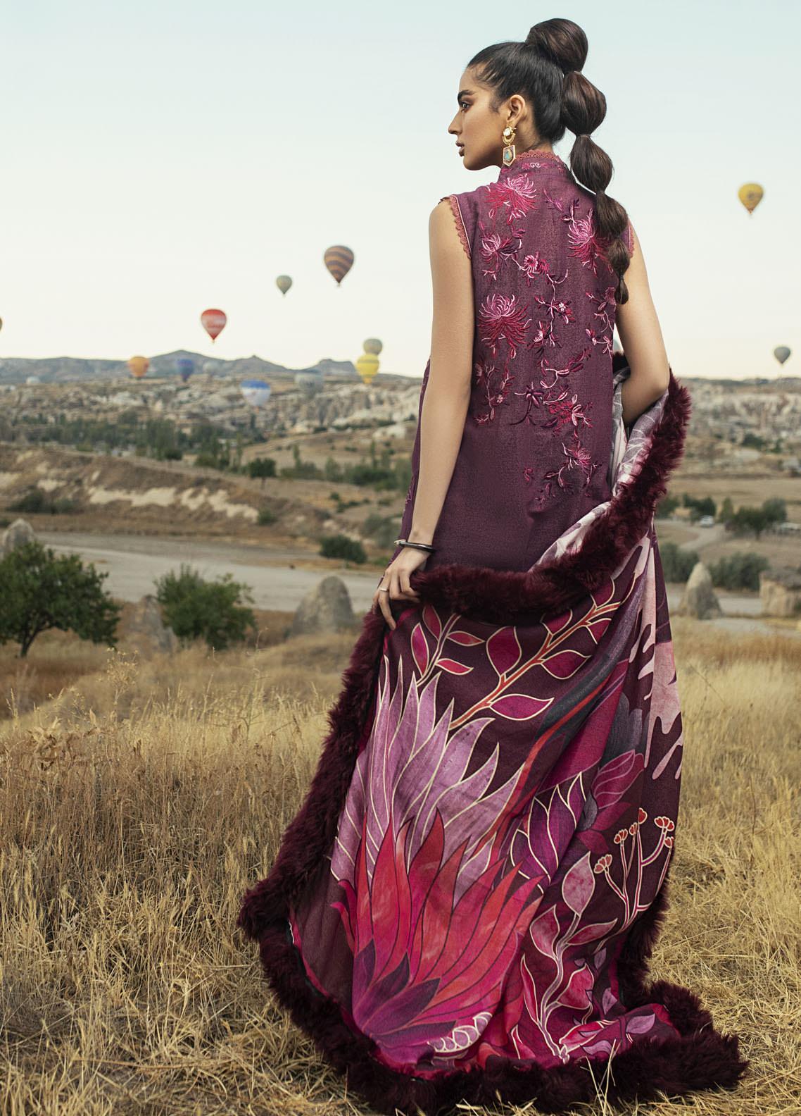Hemline by Mushq Embroidered Karandi Suit Unstitched 3 Piece 11 Wild Aster - Winter Collection
