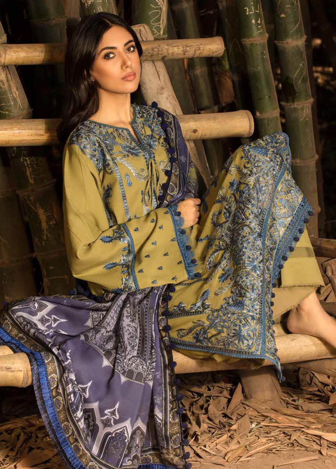Sobia Nazir Embroidered Khaddar Suit Unstitched 3 Piece SNWS 01A - Winter Collection