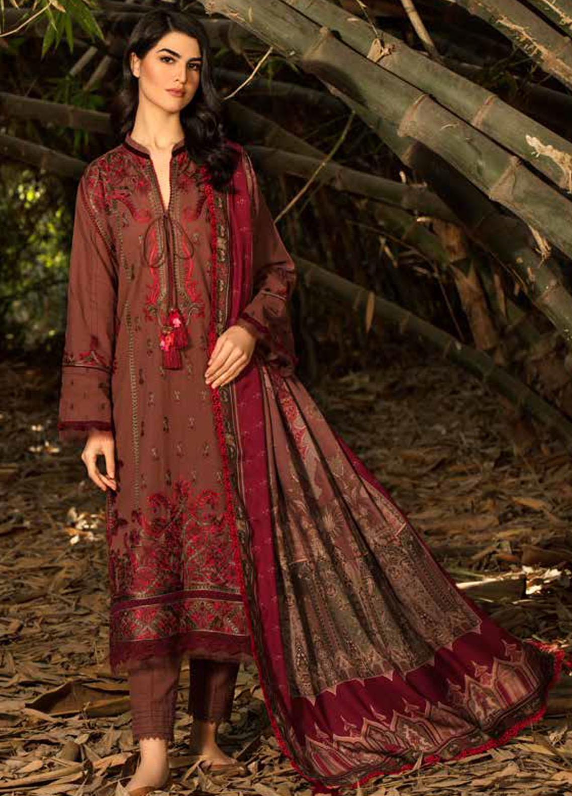 Sobia Nazir Embroidered Khaddar Suit Unstitched 3 Piece SNWS 01B - Winter Collection
