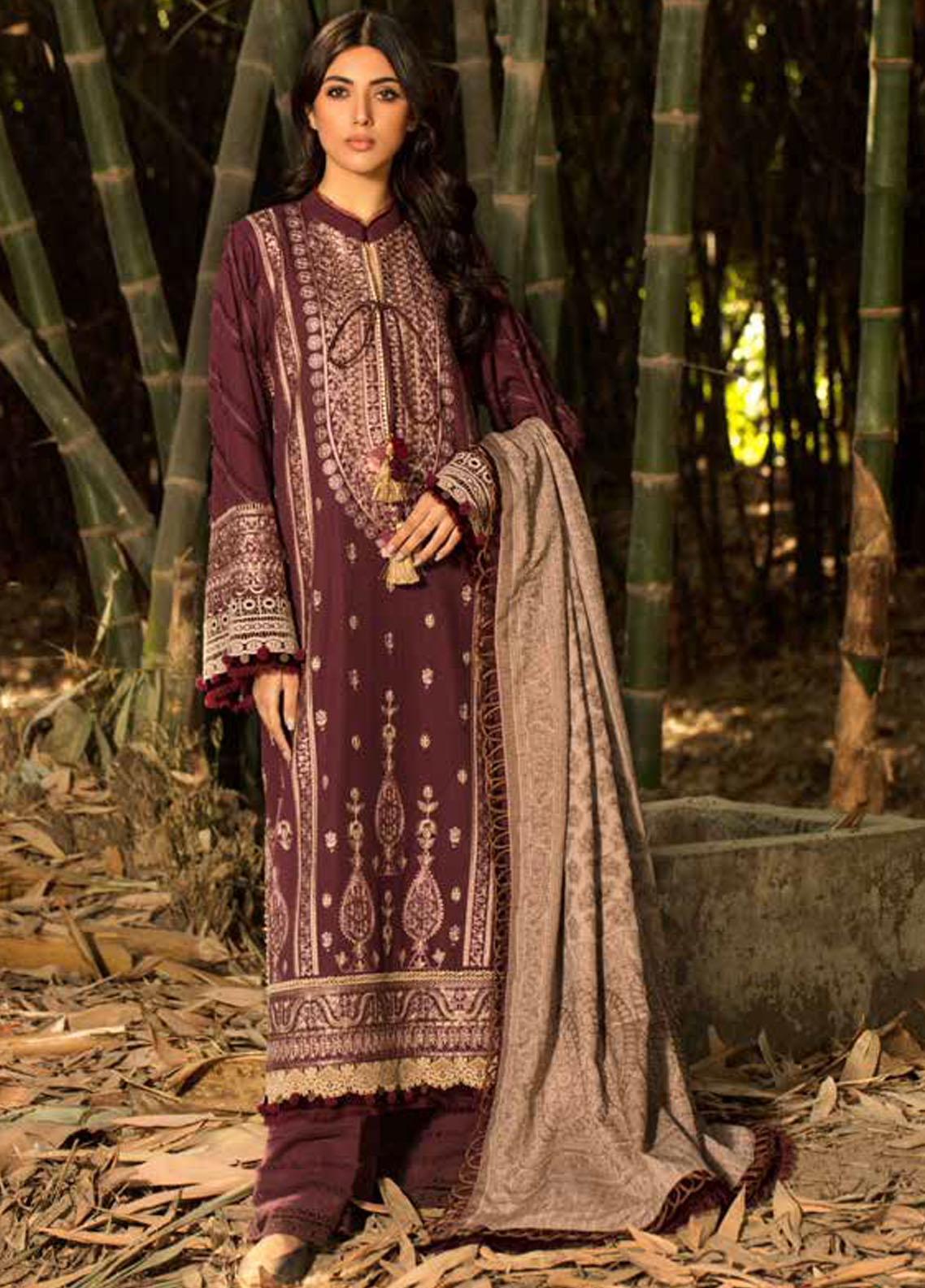 Sobia Nazir Embroidered Khaddar Suit Unstitched 3 Piece SNWS 02A - Winter Collection