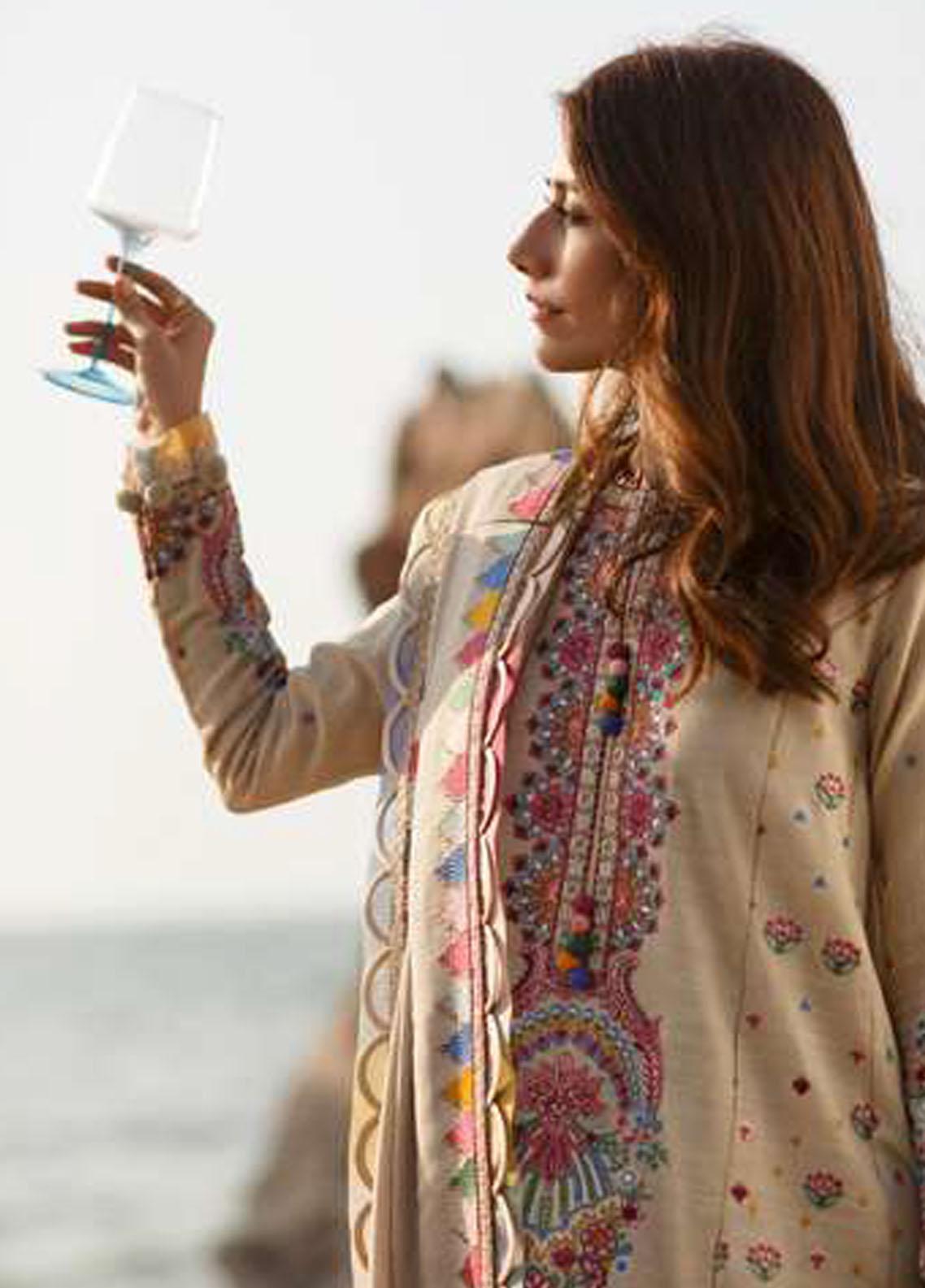 Sahel By Zaha Embroidered Khaddar Suit Unstitched 3 Piece ZH-07 - Winter Collection