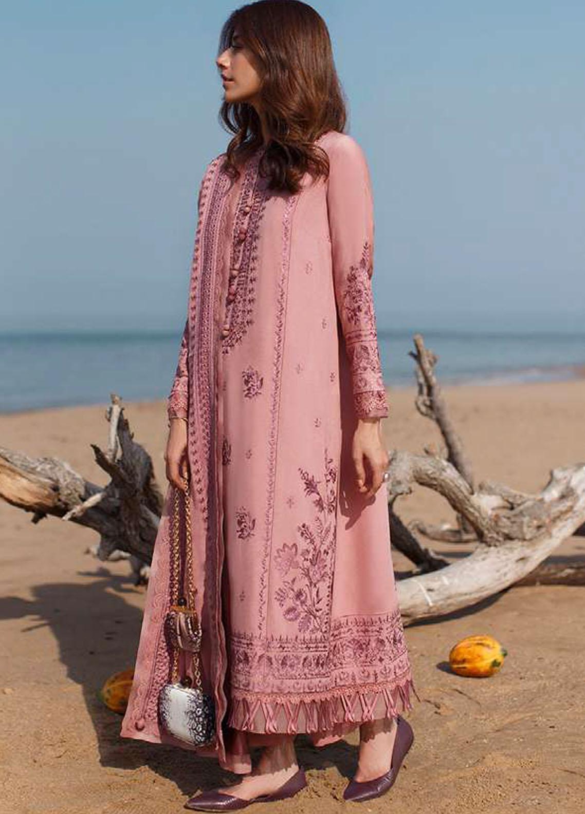 Sahel By Zaha Embroidered Khaddar Suit Unstitched 3 Piece ZH-10 - Winter Collection