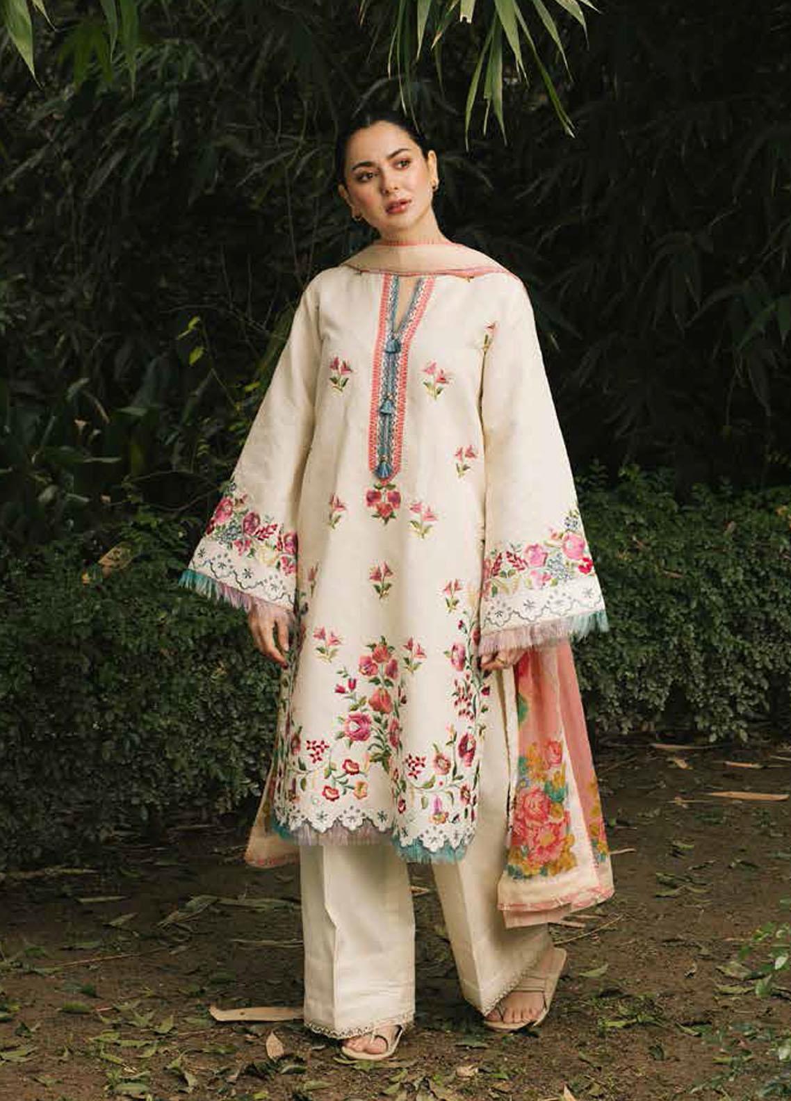 Coco By Zara Shahjahan Embroidered Lawn Suit Unstitched 3 Piece 7A CZSL22 - Summer Collection