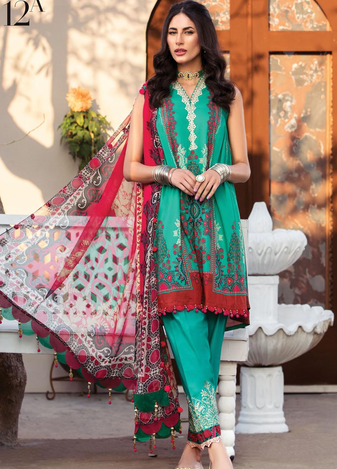 Secret Garden By Maria B Printed Lawn Suit Unstitched 3 Piece 12 A MBPL22 – Summer Collection