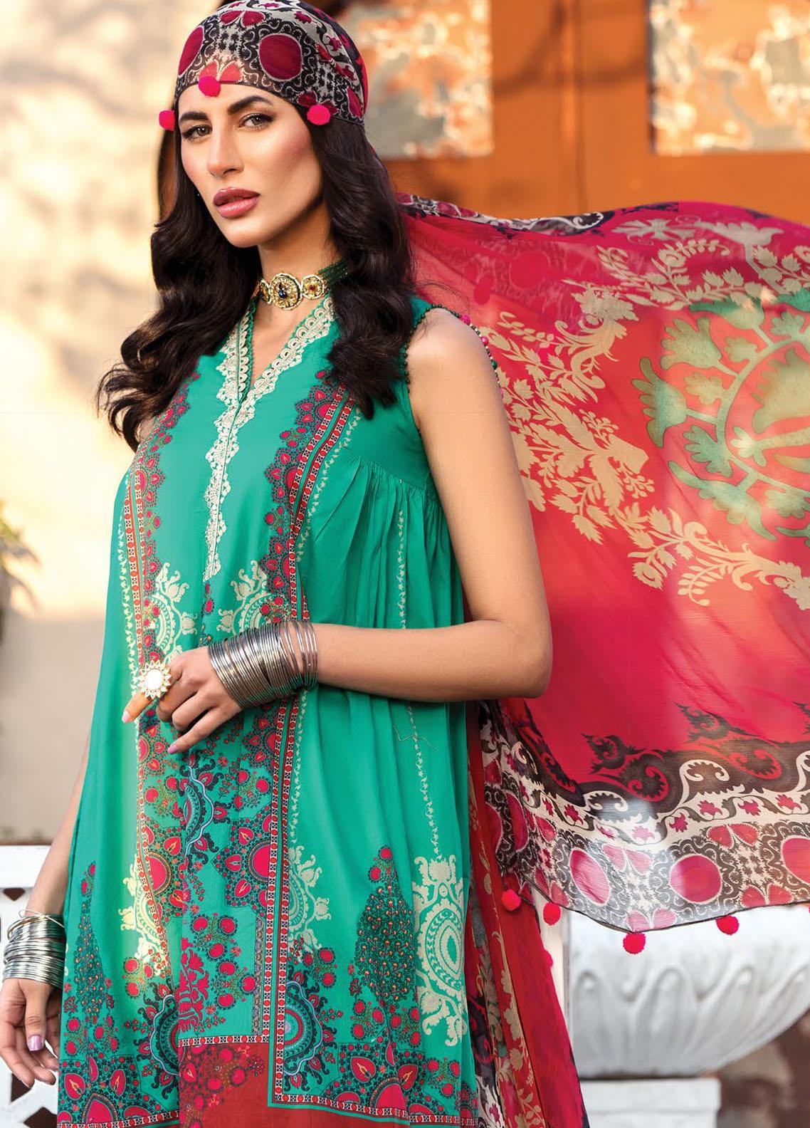 Secret Garden By Maria B Printed Lawn Suit Unstitched 3 Piece 12 A MBPL22 – Summer Collection