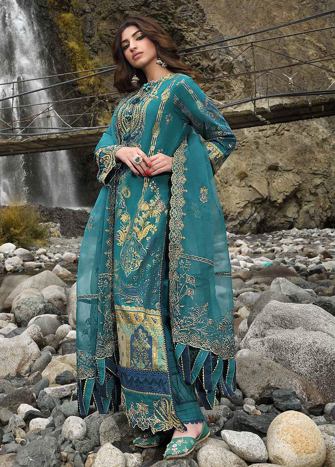 Shehr-e-Yaar By Asim Jofa Embroidered Jacquard Suit Unstitched 3 Piece 07 AJSL22 - Luxury Collection