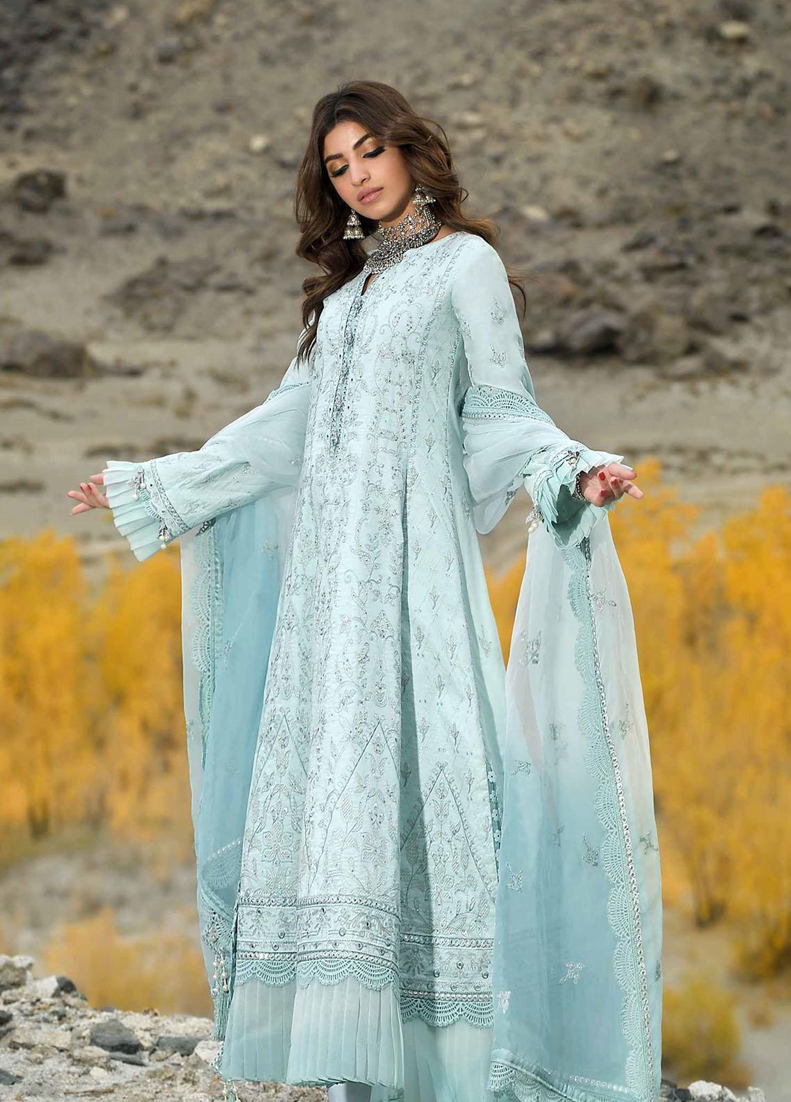 Shehr-e-Yaar By Asim Jofa Embroidered Lawn Suit Unstitched 3 Piece 11 AJSL22 - Luxury Collection