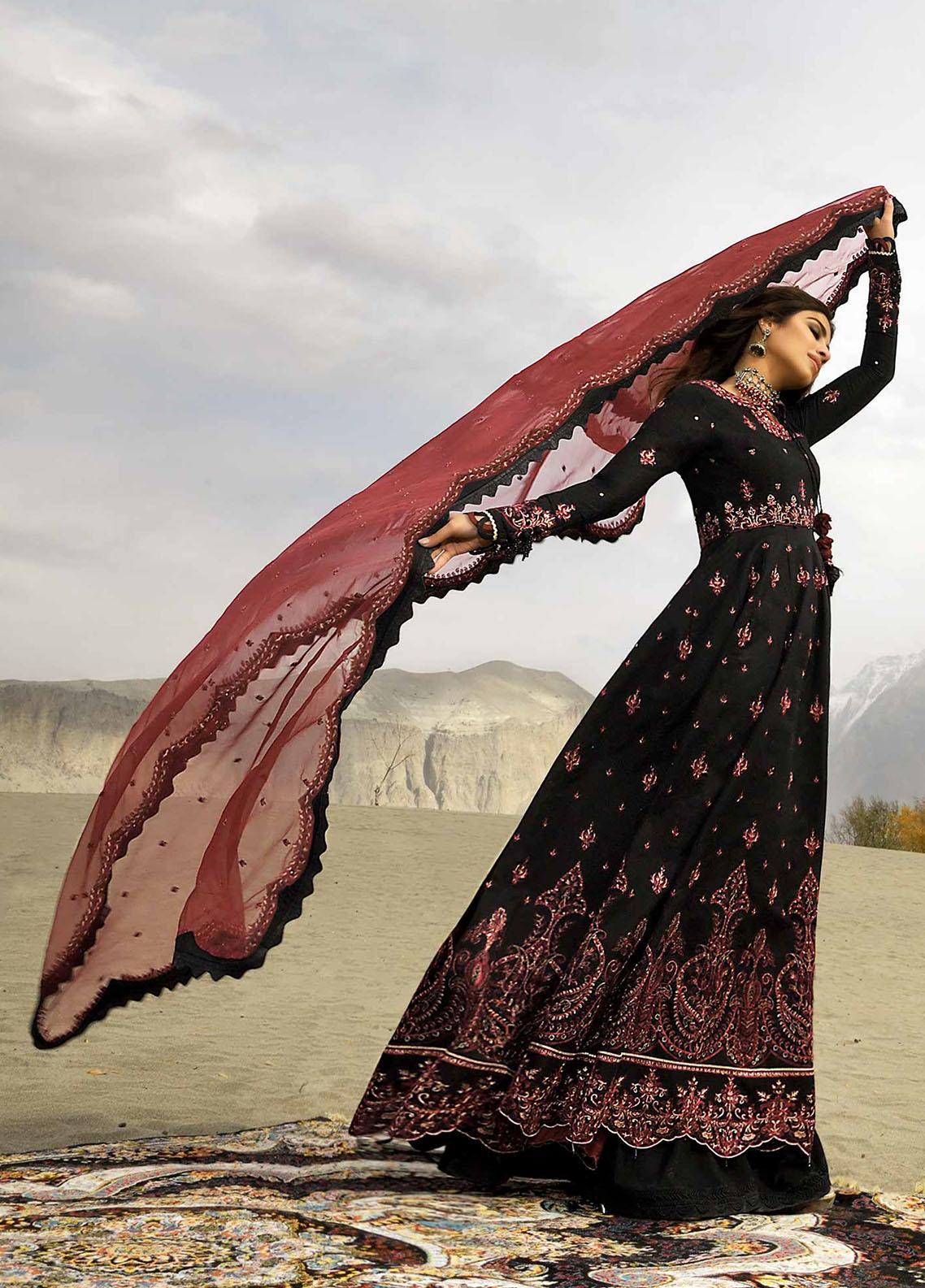 Shehr-e-Yaar By Asim Jofa Embroidered Lawn Suit Unstitched 3 Piece 14 AJSL22 - Luxury Collection
