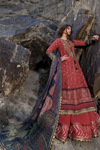 Shehr-e-Yaar By Asim Jofa Embroidered Jacquard Suit Unstitched 3 Piece 23 AJSL22 - Luxury Collection