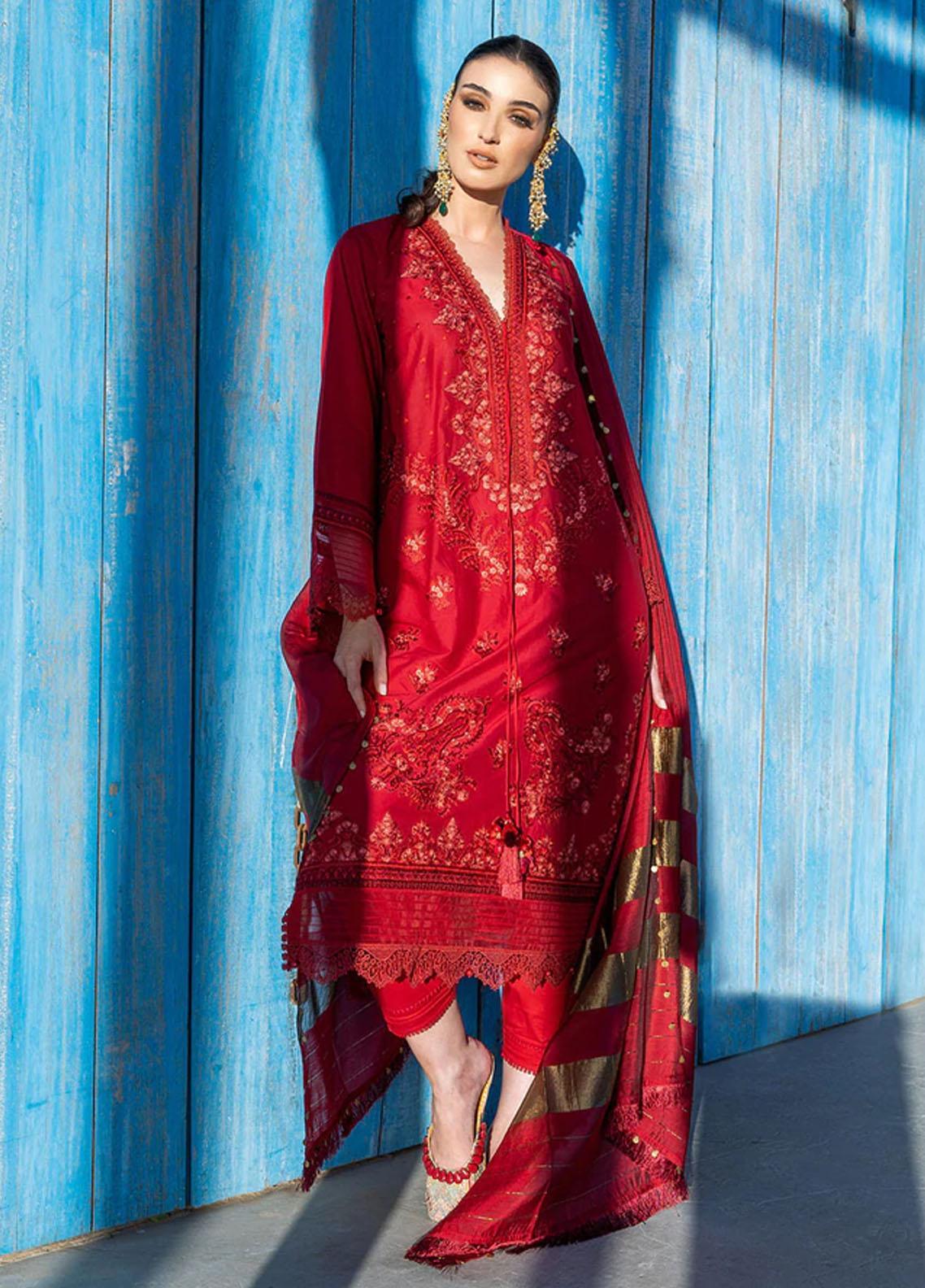 Sobia Nazir Vital Embroidered Lawn Suit Unstitched 3 Piece 10A SNVL22 - Summer Collection