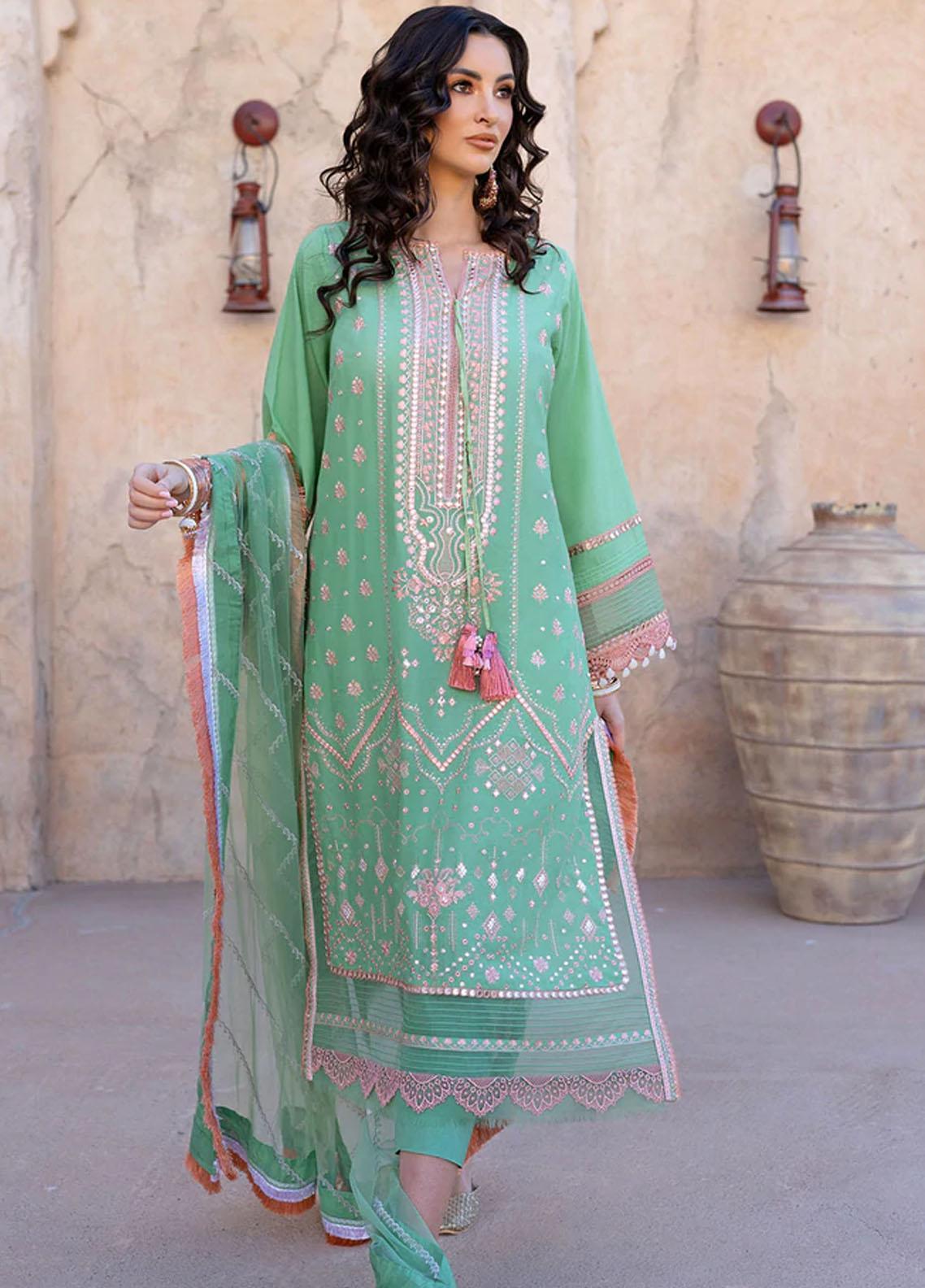 Sobia Nazir Vital Embroidered Lawn Suit Unstitched 3 Piece 3B SNVL22 - Summer Collection