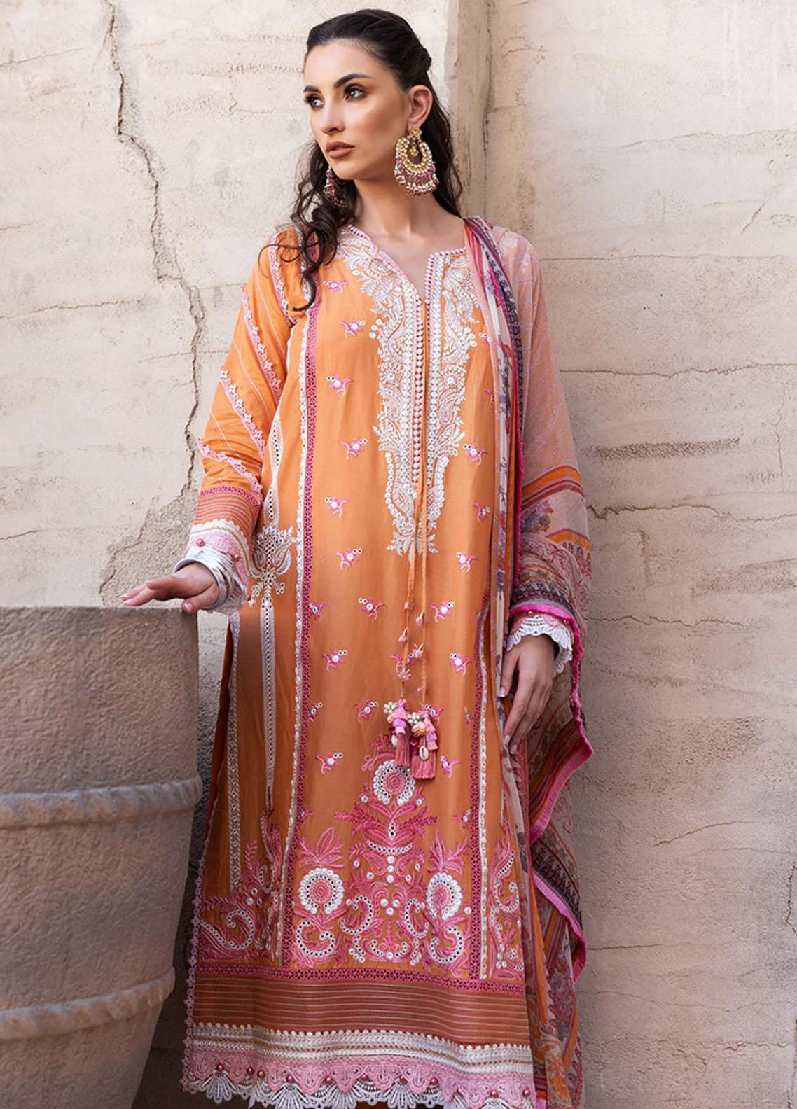 Sobia Nazir Vital Embroidered Lawn Suit Unstitched 3 Piece 5B SNVL22 – Summer Collection