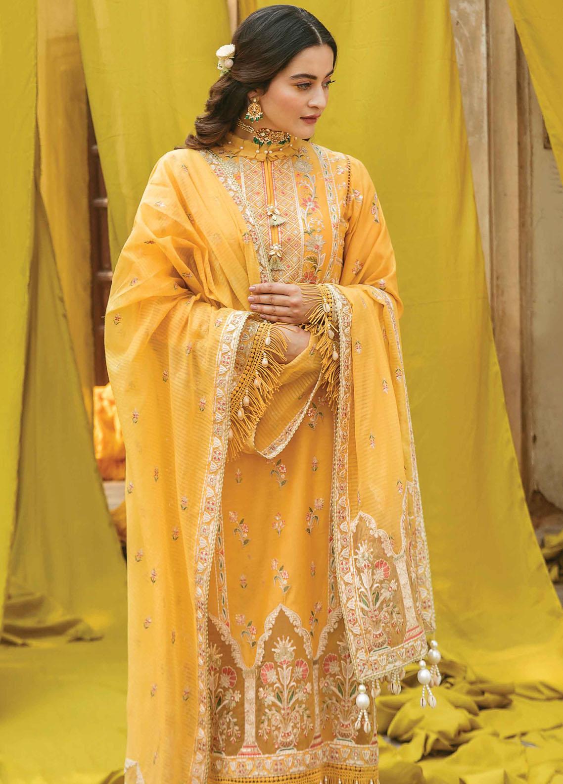 Shabnami By Afrozeh Embroidered Lawn Suit Unstitched 3 Piece 03 Sahiba AFSL22 - Summer Collection