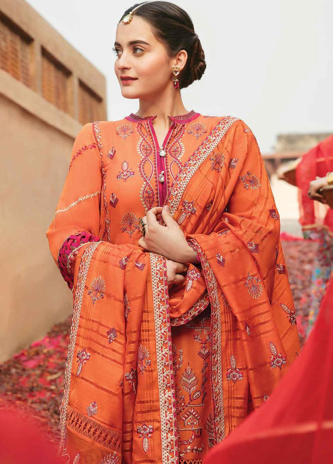 Shabnami By Afrozeh Embroidered Lawn Suit Unstitched 3 Piece 08 Sassi AFSL22 – Summer Collection