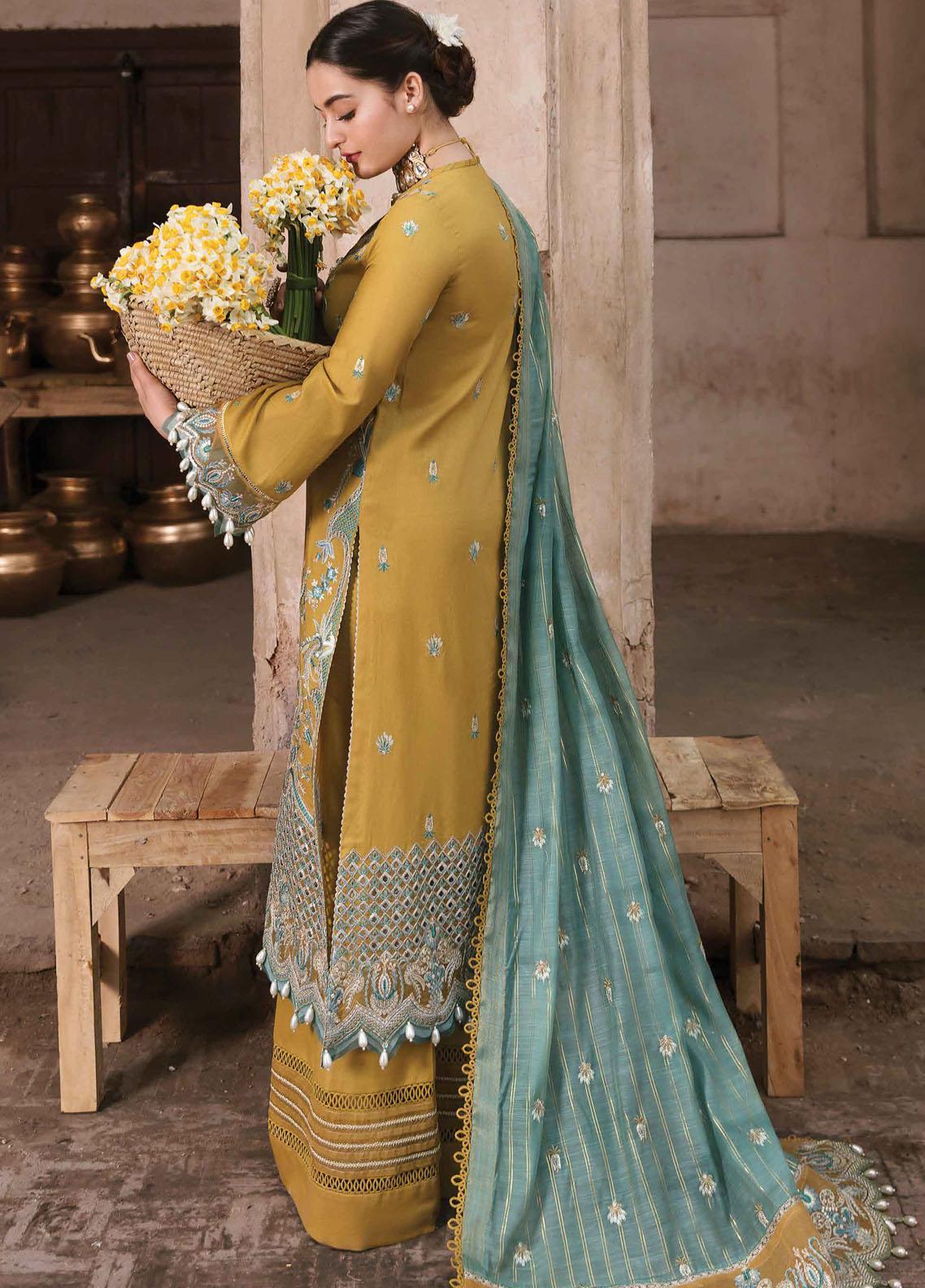 Floral Charm by Afrozeh Embroidered Lawn Unstitched 3 Piece - AL-25-V5-07 Lupine - AF25FC - Black - Summer Collection main image 1