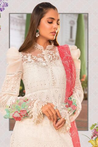 Maria B Embroidered Lawn Suit Unstitched 3 Piece 04 A MBMTL22 - Summer Collection