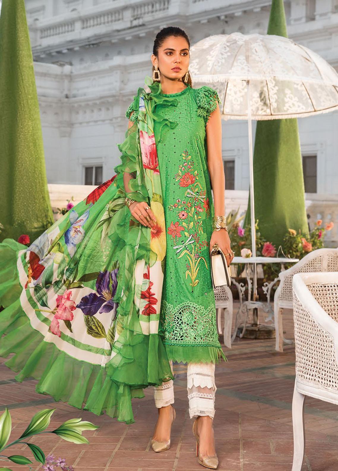 Maria B Embroidered Lawn Suit Unstitched 3 Piece 07 B MBMTL22 - Summer Collection