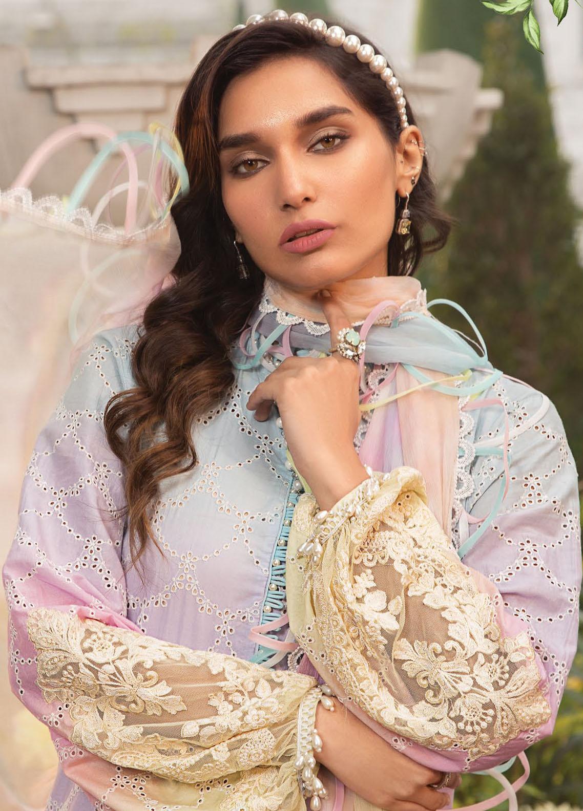 Maria B Embroidered Lawn Suit Unstitched 3 Piece 09 A MBMTL22 – Summer Collection