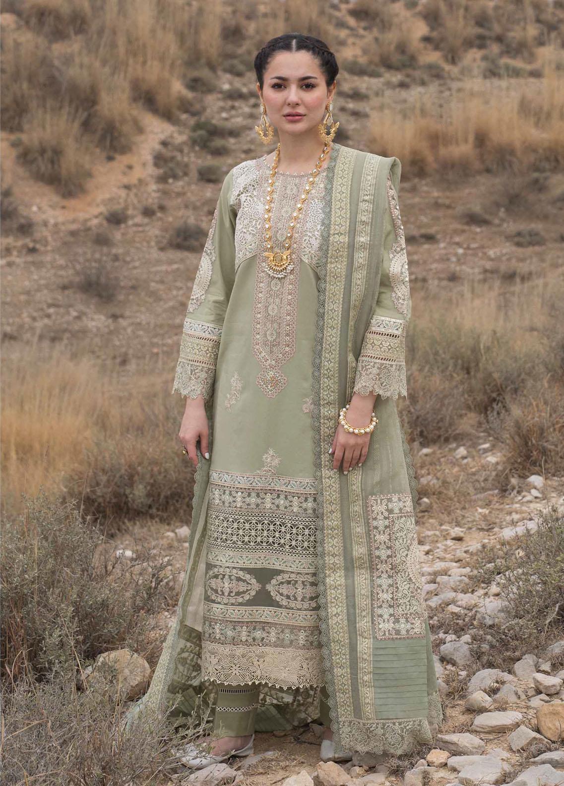 Marahil By Qalamkar Embroidered Lawn Suit Unstitched 3 Piece 04 Avida QML22 – Summer Collection