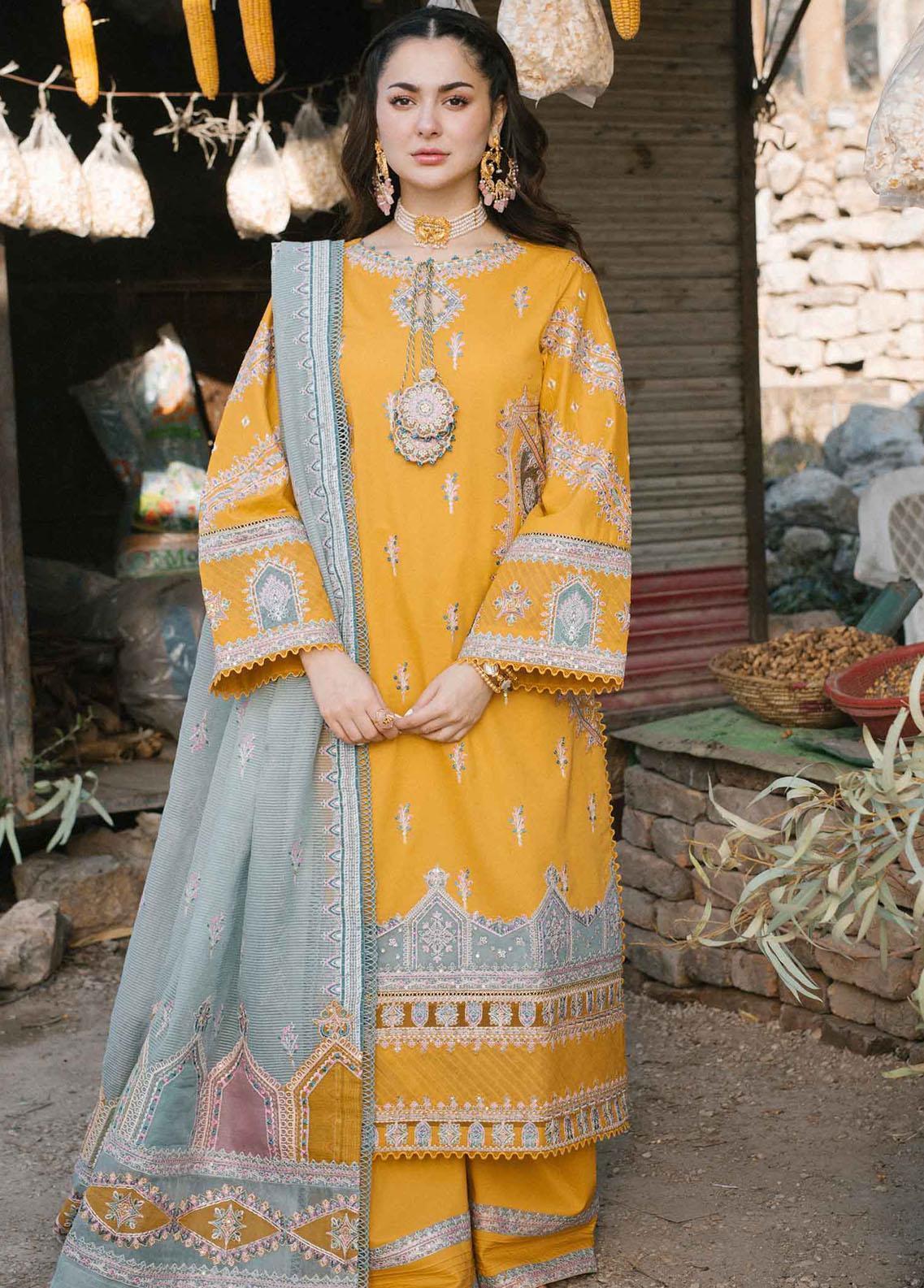 Marahil By Qalamkar Embroidered Lawn Suit Unstitched 3 Piece 12 Fearie QML22 – Summer Collection