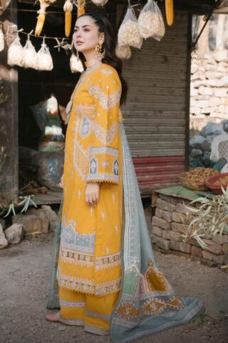 Marahil By Qalamkar Embroidered Lawn Suit Unstitched 3 Piece 12 Fearie QML22 - Summer Collection