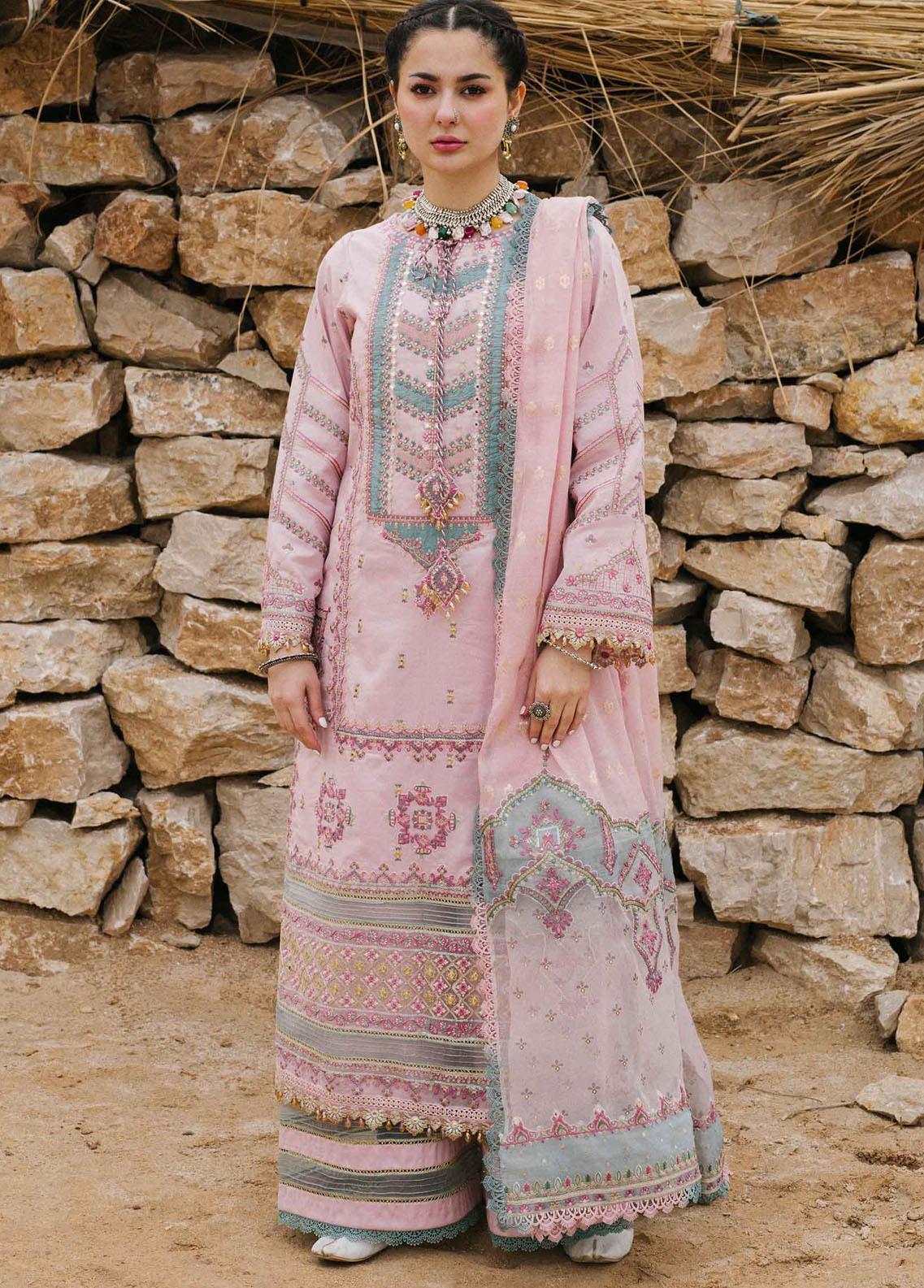 Marahil By Qalamkar Embroidered Lawn Suit Unstitched 3 Piece 15 Parishey QML22 - Summer Collection