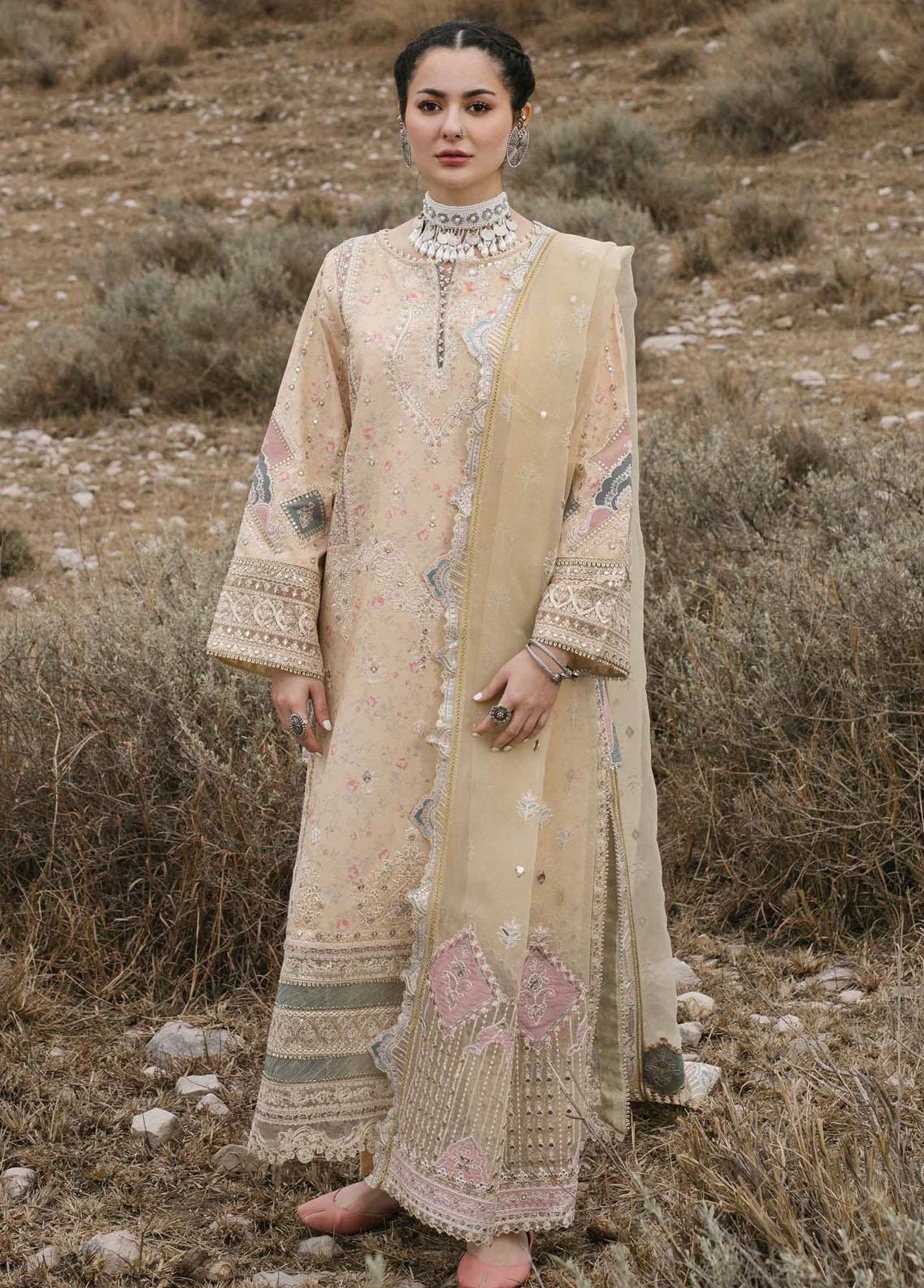 Marahil By Qalamkar Embroidered Lawn Suit Unstitched 3 Piece 14 Sehrab QML22 - Summer Collection