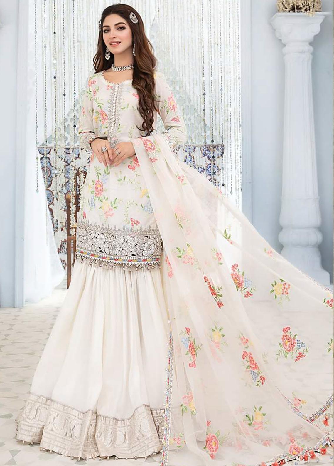 Maria B Embroidered Lawn Suit Unstitched 3 Piece 02 MBEL22 - Eid Collection