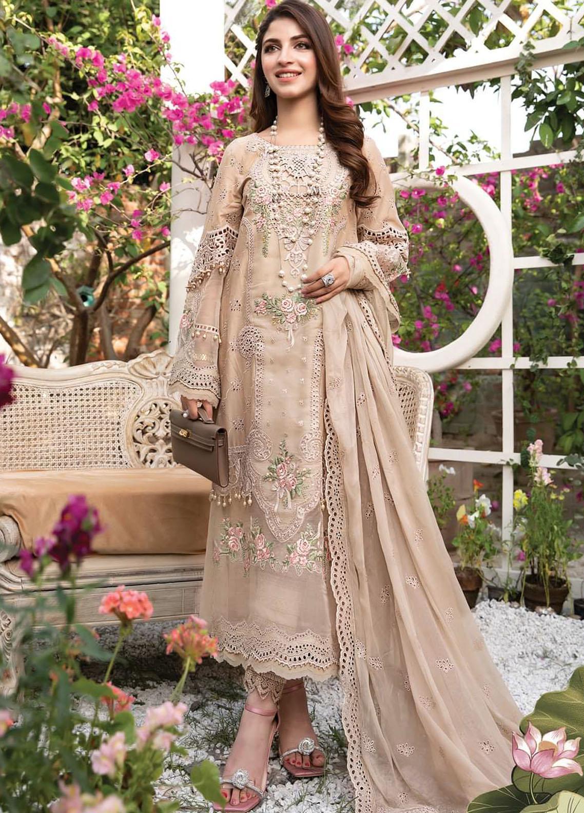Maria B Embroidered Lawn Suit Unstitched 3 Piece 06 MBEL22 – Eid Collection