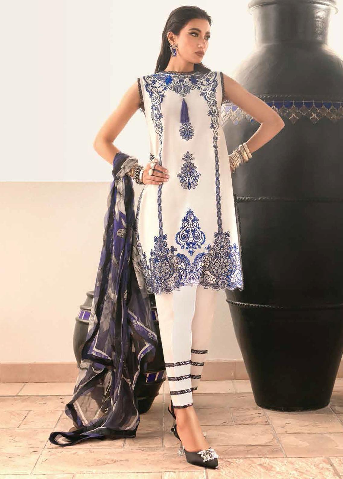 Hemline By Mushq Embroidered Lawn Suit Unstitched 3 Piece 02A Oriental Tale MHL22 - Summer Collection