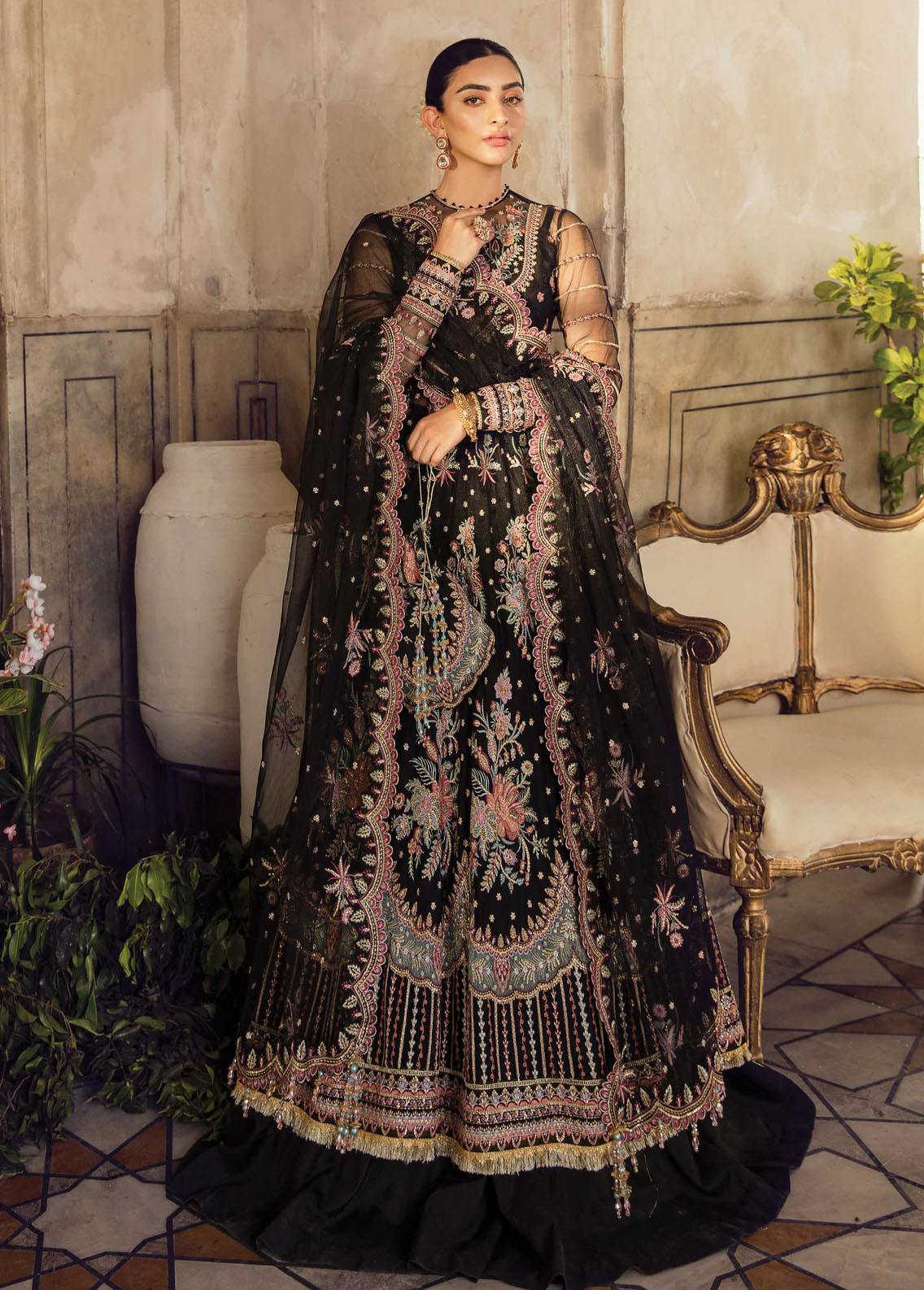 La Fuchsia By Afrozeh Embroidered Net Suit Unstitched 3 Piece AFWC22-08 Kezia - Wedding Collection