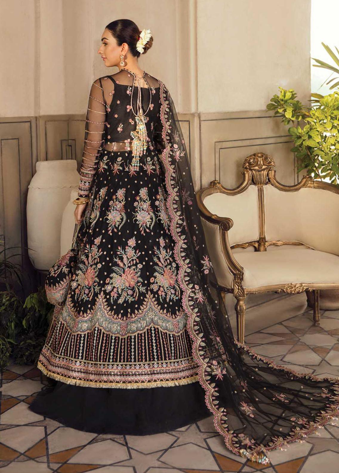 La Fuchsia By Afrozeh Embroidered Net Suit Unstitched 3 Piece AFWC22-08 Kezia - Wedding Collection
