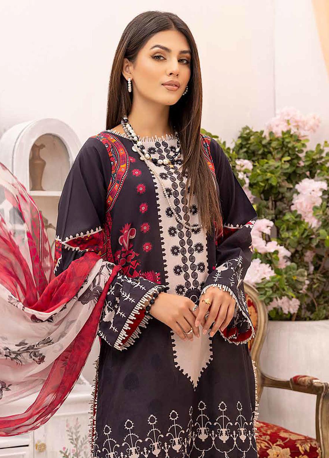C-Prints By Charizma Embroidered Lawn Suit Unstitched 3 Piece CZ22CPL-35 - Summer Collection
