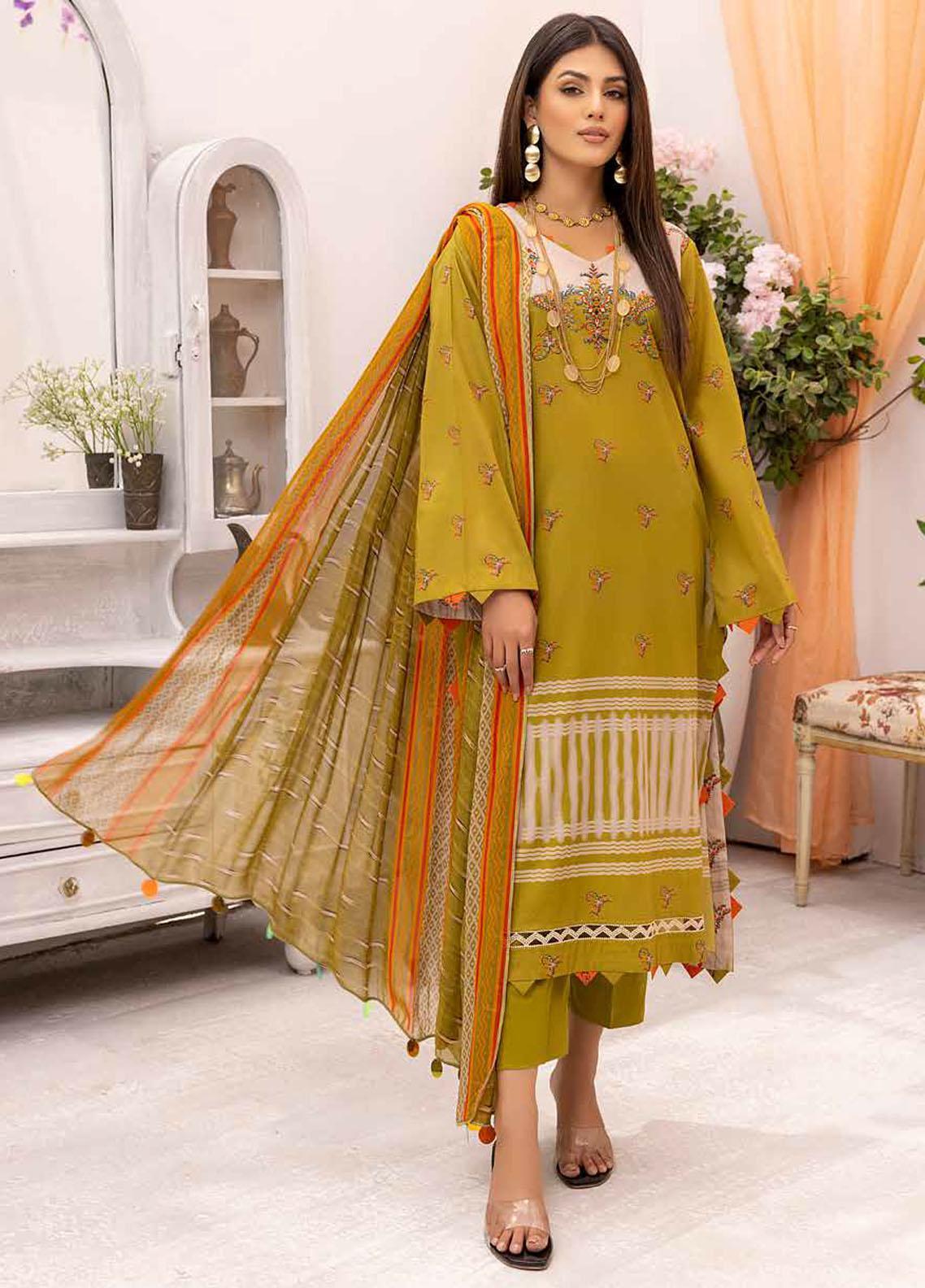 C-Prints By Charizma Embroidered Lawn Suit Unstitched 3 Piece CZ22CPL-37 - Summer Collection