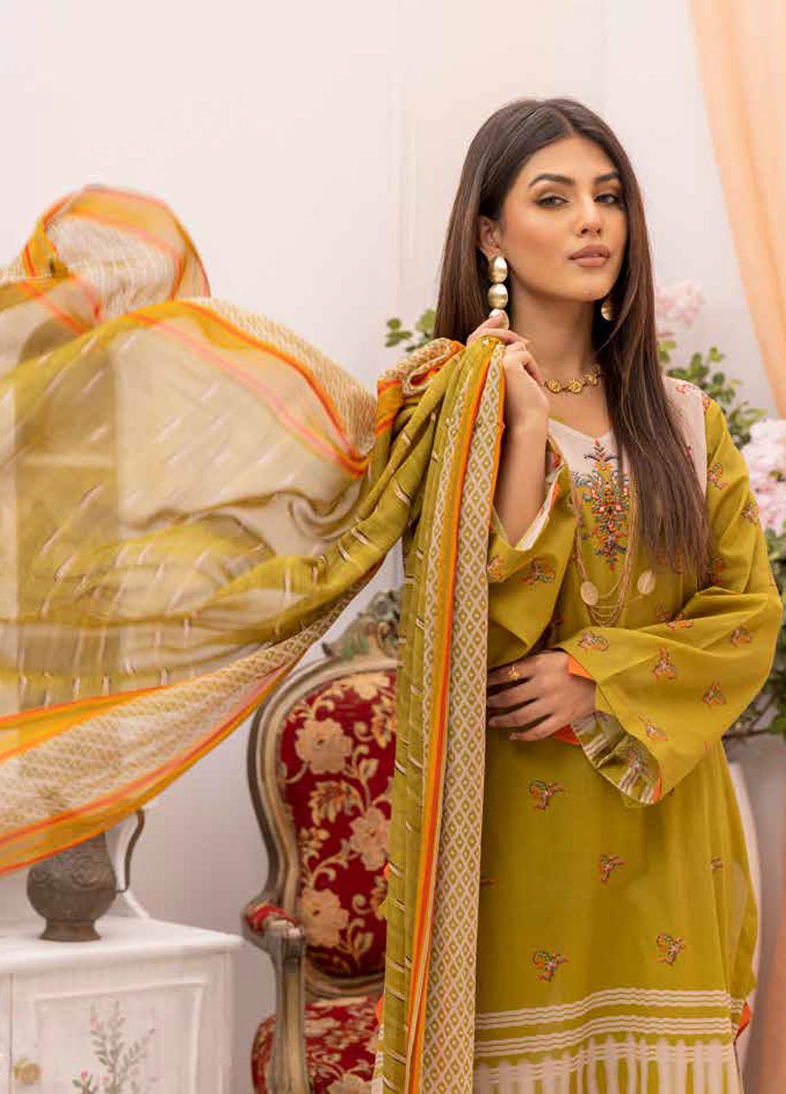 C-Prints By Charizma Embroidered Lawn Suit Unstitched 3 Piece CZ22CPL-37 - Summer Collection