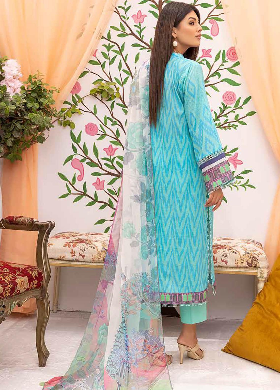 C-Prints By Charizma Embroidered Lawn Suit Unstitched 3 Piece CZ22CPL-40 - Summer Collection