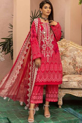 Charizma Combination Embroidered Lawn Suit Unstitched 3 Piece 24 CRZCV422 - Summer Collection
