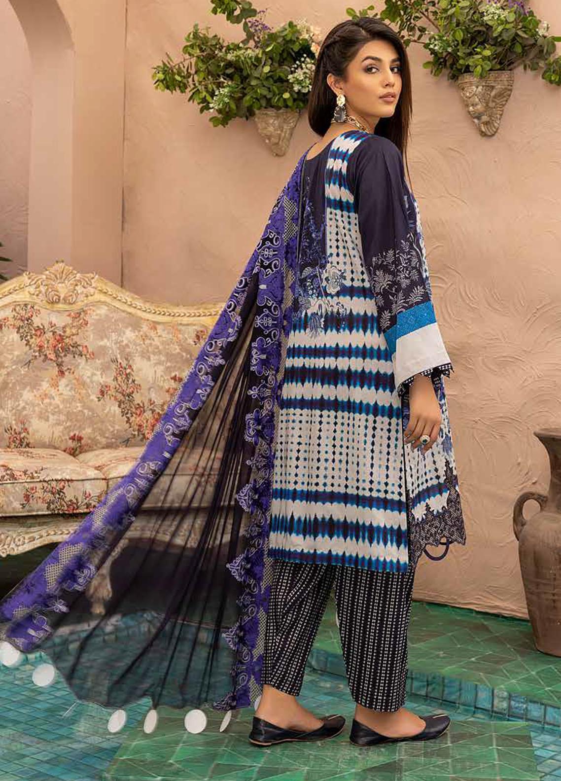 Charizma Combination Embroidered Lawn Suit Unstitched 3 Piece 27 CRZCV422 - Summer Collection