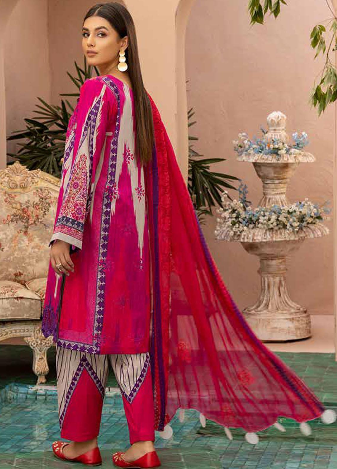 Charizma Combination Embroidered Lawn Suit Unstitched 3 Piece 29 CRZCV422 - Summer Collection