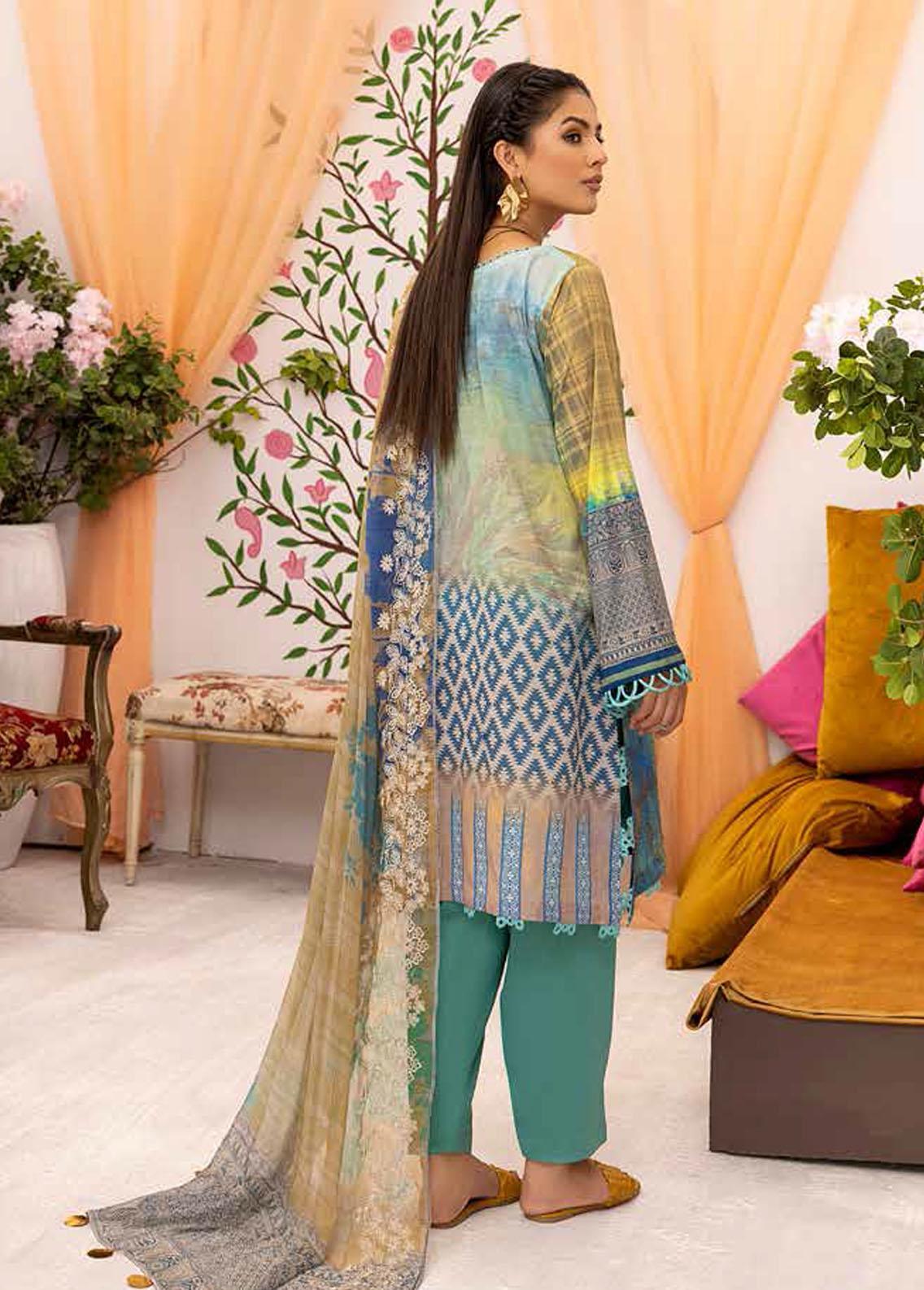 Print Melody By Charizma Embroidered Lawn Suit Unstitched 3 Piece CRZ22-PMV6 PEC-53 – Summer Collection