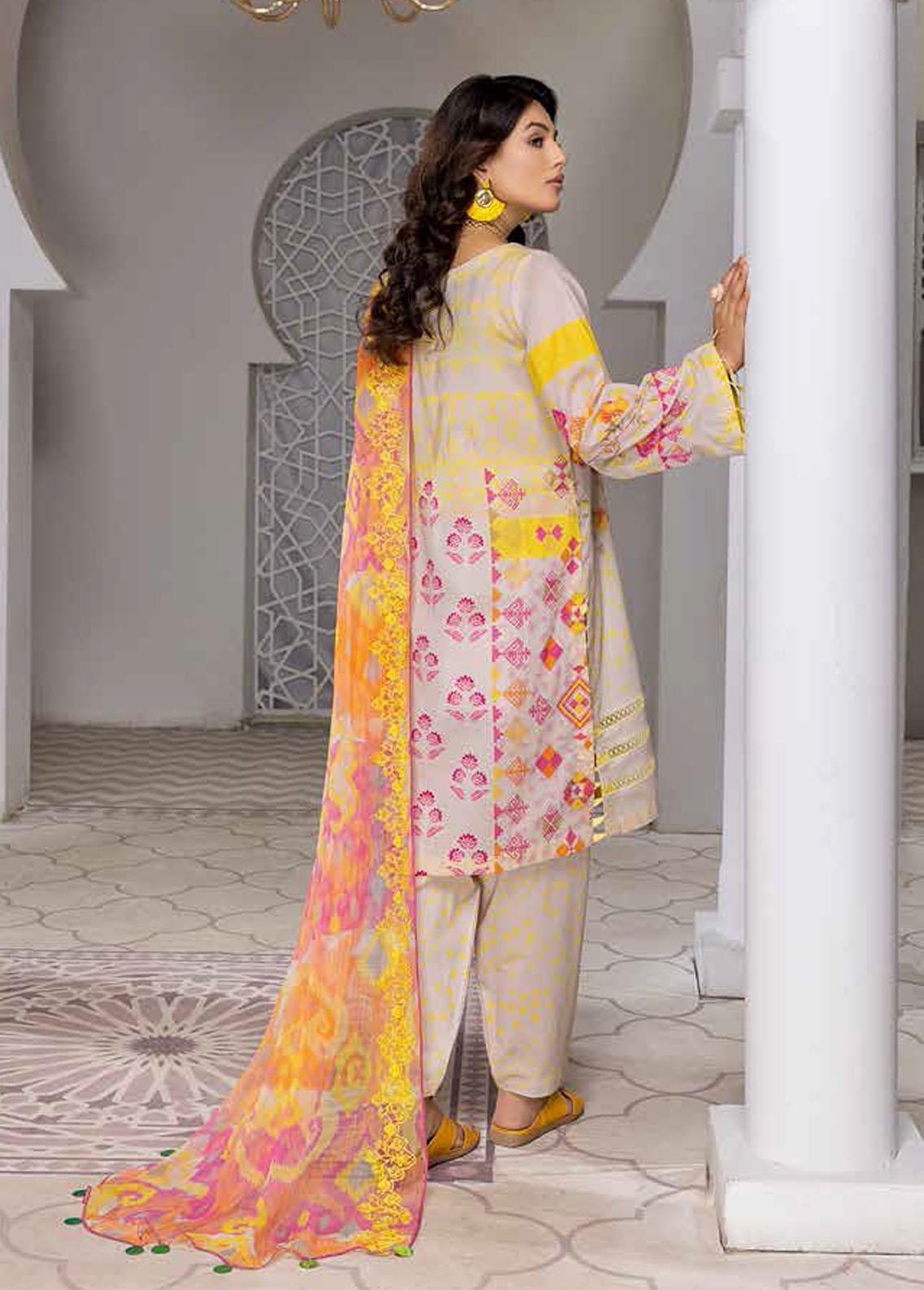 Print Melody By Charizma Embroidered Lawn Suit Unstitched 3 Piece CRZ22-PMV6 PEC-55 – Summer Collection