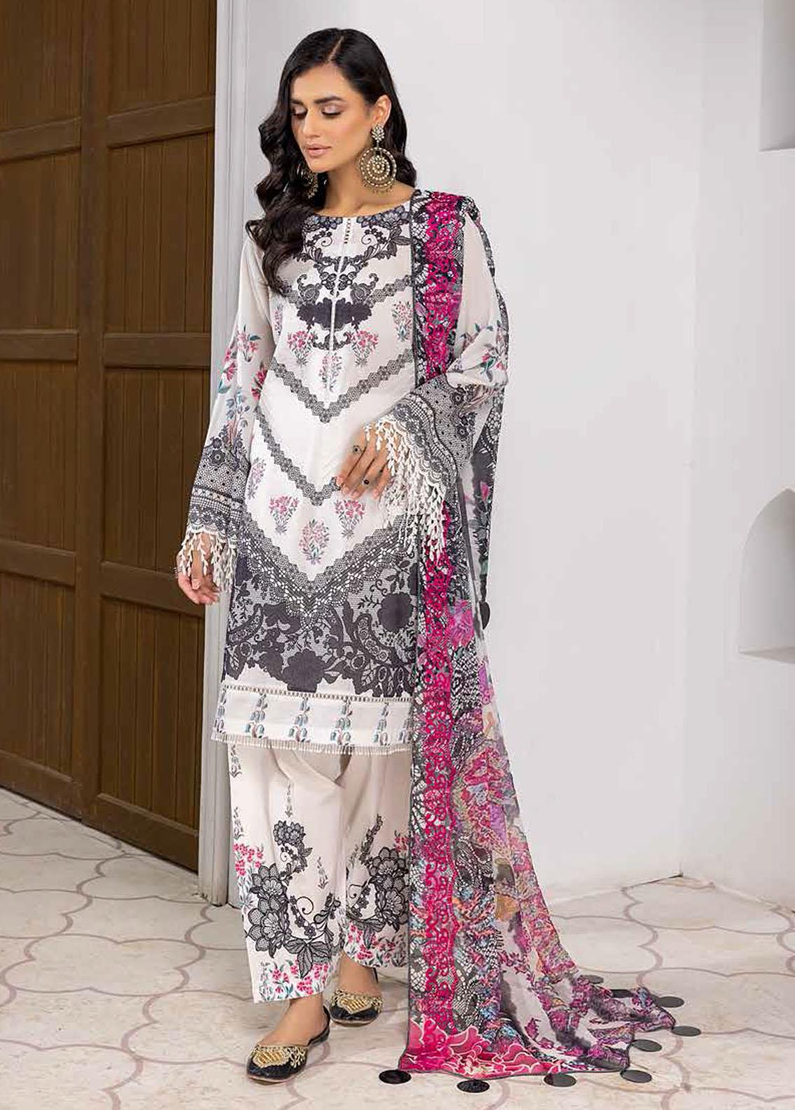 Print Melody By Charizma Embroidered Lawn Suit Unstitched 3 Piece CRZ22-PMV6 PEC-59 - Summer Collection