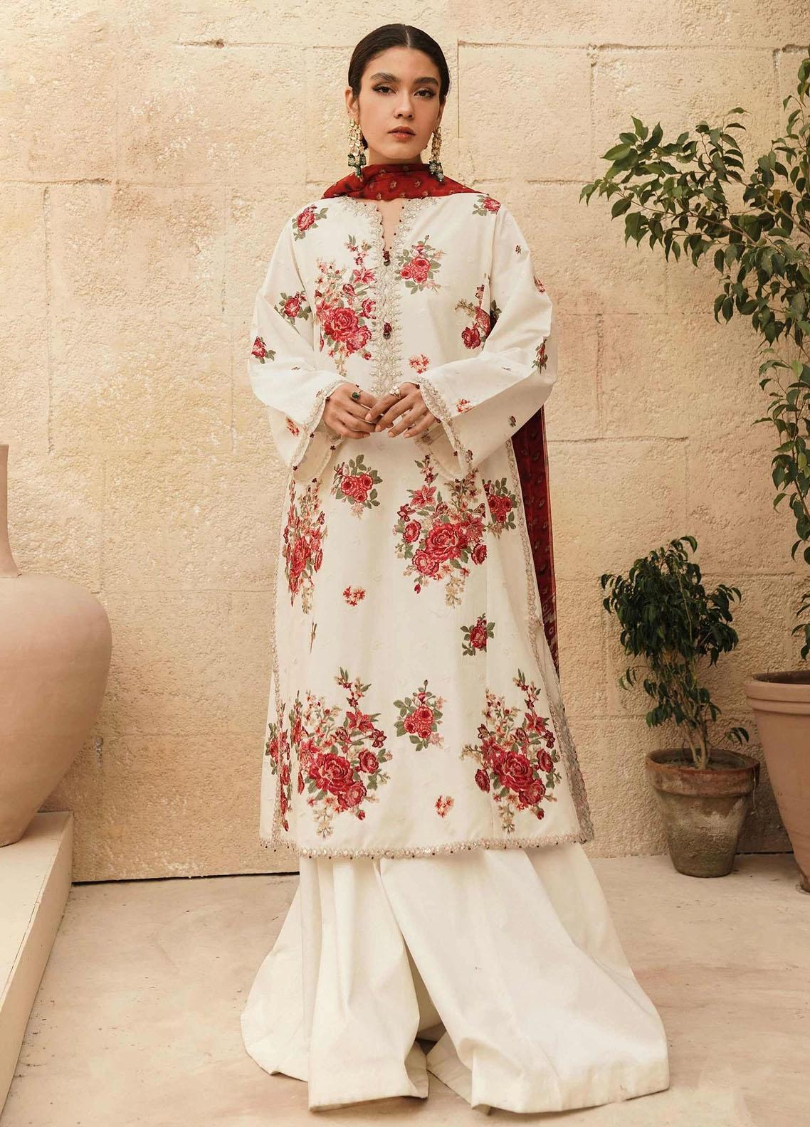 Zara Shahjahan Embroidered Lawn Suit Unstitched 3 Piece 03 GUL ZSL22 – Summer Collection