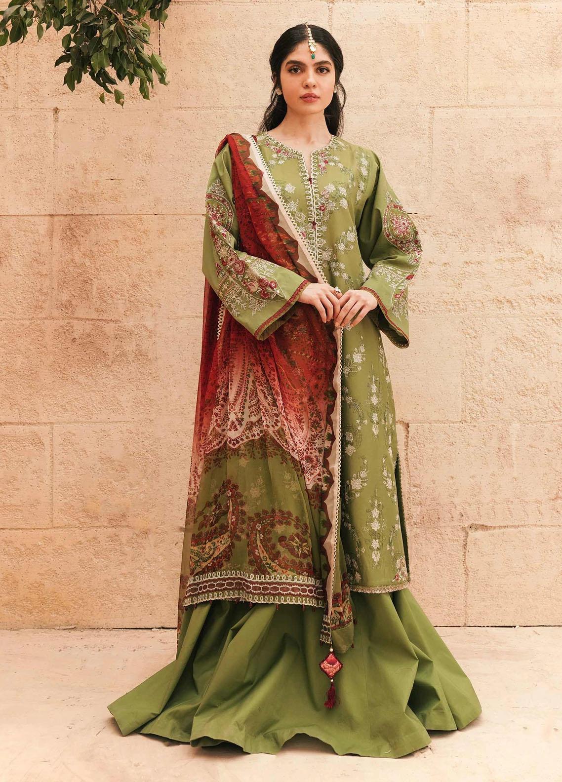 Zara Shahjahan Embroidered Lawn Suit Unstitched 3 Piece 05 NIZAM ZSL22 – Summer Collection
